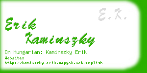 erik kaminszky business card